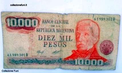 Banconota. Argentina 10.000 Diez Mil Pesos